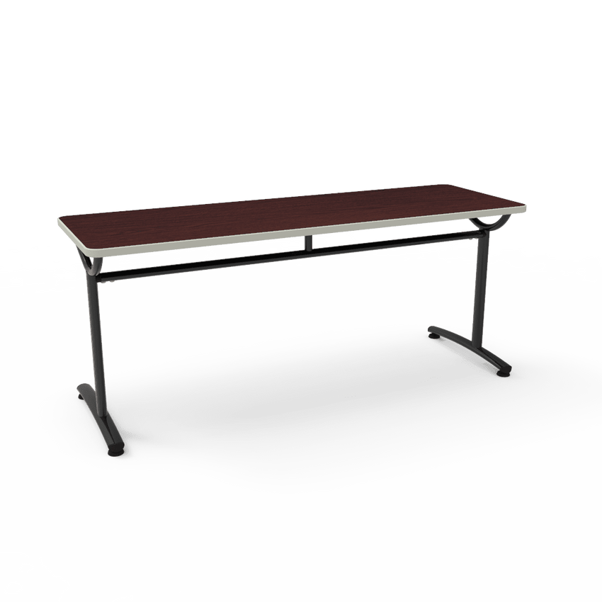 Virco TEXT Series Multi - Purpose Training Table featuring a High - Performance Laminate Top and Industrial T - Leg Base with Precision Leveling Glides 72"W x 24"D x 30"H (TABLE - TE24728Y30) - SchoolOutlet