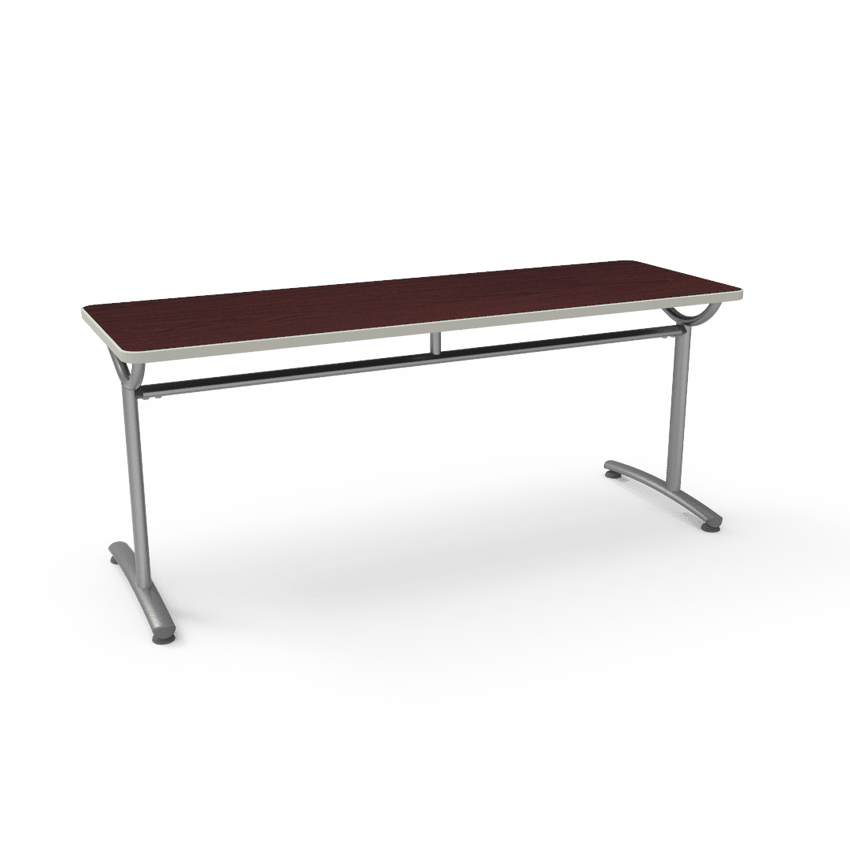 Virco TEXT Series Multi - Purpose Training Table featuring a High - Performance Laminate Top and Industrial T - Leg Base with Precision Leveling Glides 72"W x 24"D x 30"H (TABLE - TE24728Y30) - SchoolOutlet