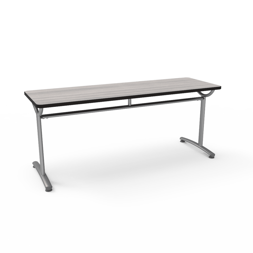 Virco TEXT Series Multi - Purpose Training Table featuring a High - Performance Laminate Top and Industrial T - Leg Base with Precision Leveling Glides 72"W x 24"D x 30"H (TABLE - TE24728Y30) - SchoolOutlet