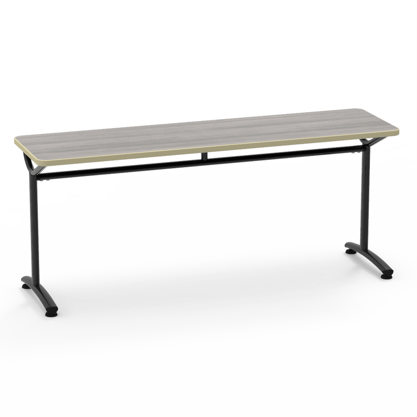 Virco TEXT Series Multi - Purpose Training Table featuring a High - Performance Laminate Top and Industrial T - Leg Base with Precision Leveling Glides 72"W x 24"D x 30"H (TABLE - TE24728Y30) - SchoolOutlet