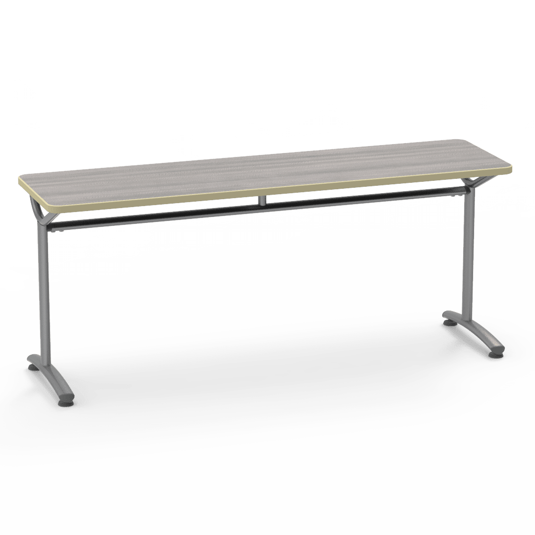Virco TEXT Series Multi - Purpose Training Table featuring a High - Performance Laminate Top and Industrial T - Leg Base with Precision Leveling Glides 72"W x 24"D x 30"H (TABLE - TE24728Y30) - SchoolOutlet