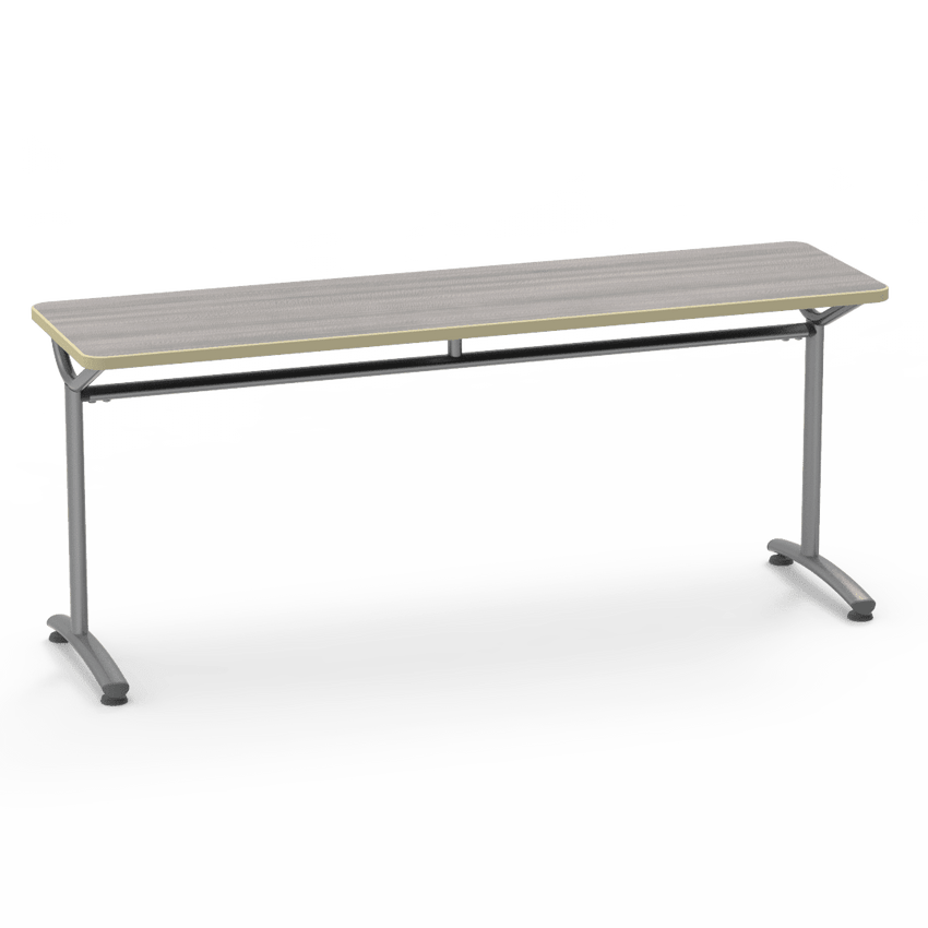 Virco TEXT Series Multi - Purpose Training Table featuring a High - Performance Laminate Top and Industrial T - Leg Base with Precision Leveling Glides 72"W x 24"D x 30"H (TABLE - TE24728Y30) - SchoolOutlet