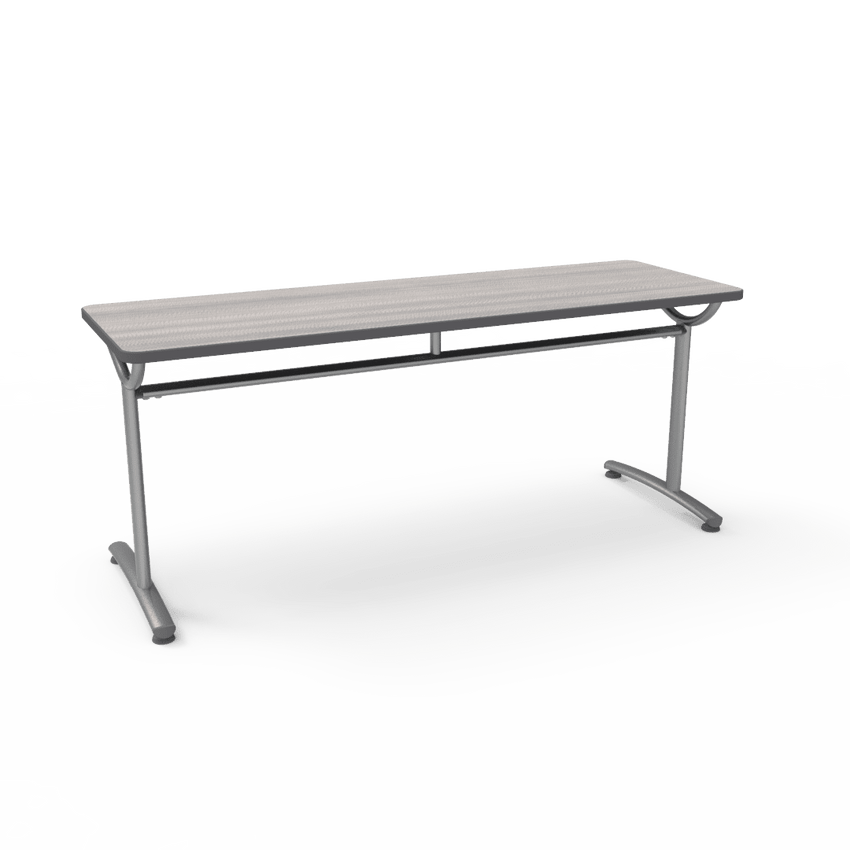 Virco TEXT Series Multi - Purpose Training Table featuring a High - Performance Laminate Top and Industrial T - Leg Base with Precision Leveling Glides 72"W x 24"D x 30"H (TABLE - TE24728Y30) - SchoolOutlet