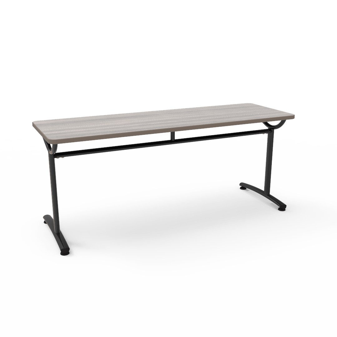 Virco TEXT Series Multi - Purpose Training Table featuring a High - Performance Laminate Top and Industrial T - Leg Base with Precision Leveling Glides 72"W x 24"D x 30"H (TABLE - TE24728Y30) - SchoolOutlet