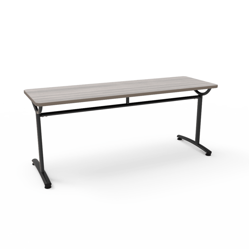 Virco TEXT Series Multi - Purpose Training Table featuring a High - Performance Laminate Top and Industrial T - Leg Base with Precision Leveling Glides 72"W x 24"D x 30"H (TABLE - TE24728Y30) - SchoolOutlet
