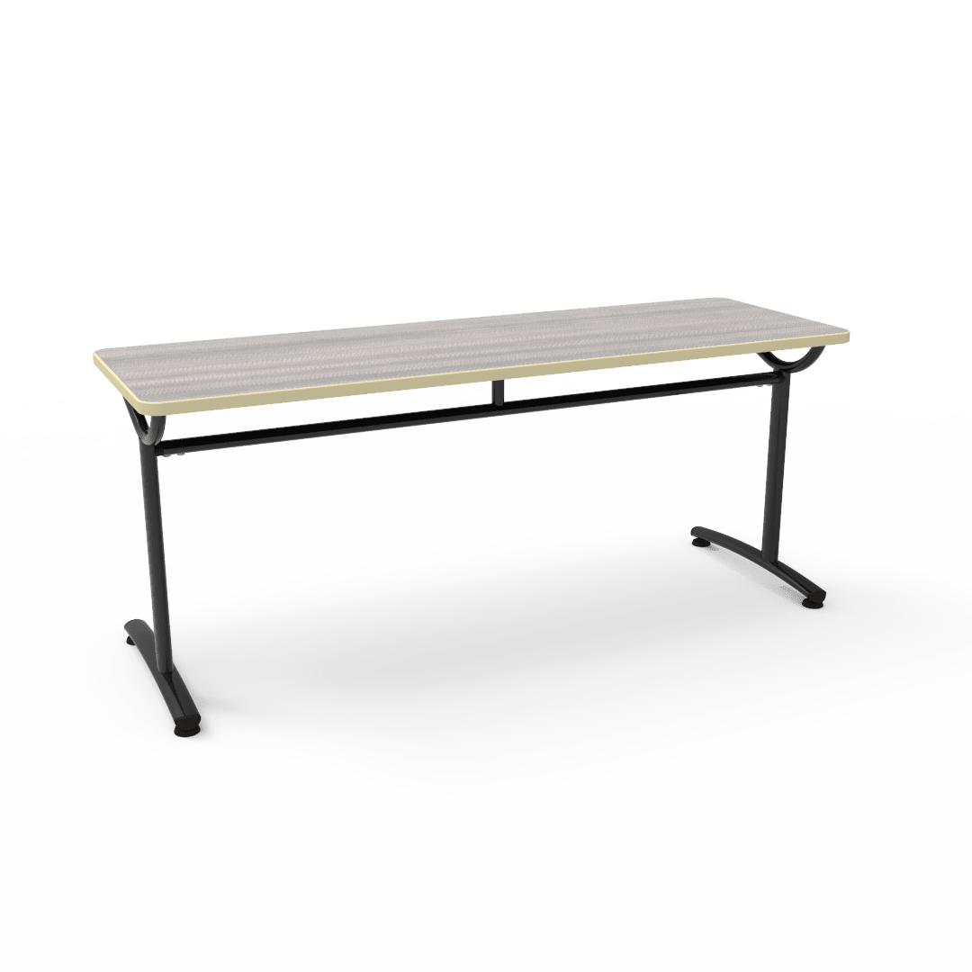 Virco TEXT Series Multi - Purpose Training Table featuring a High - Performance Laminate Top and Industrial T - Leg Base with Precision Leveling Glides 72"W x 24"D x 30"H (TABLE - TE24728Y30) - SchoolOutlet