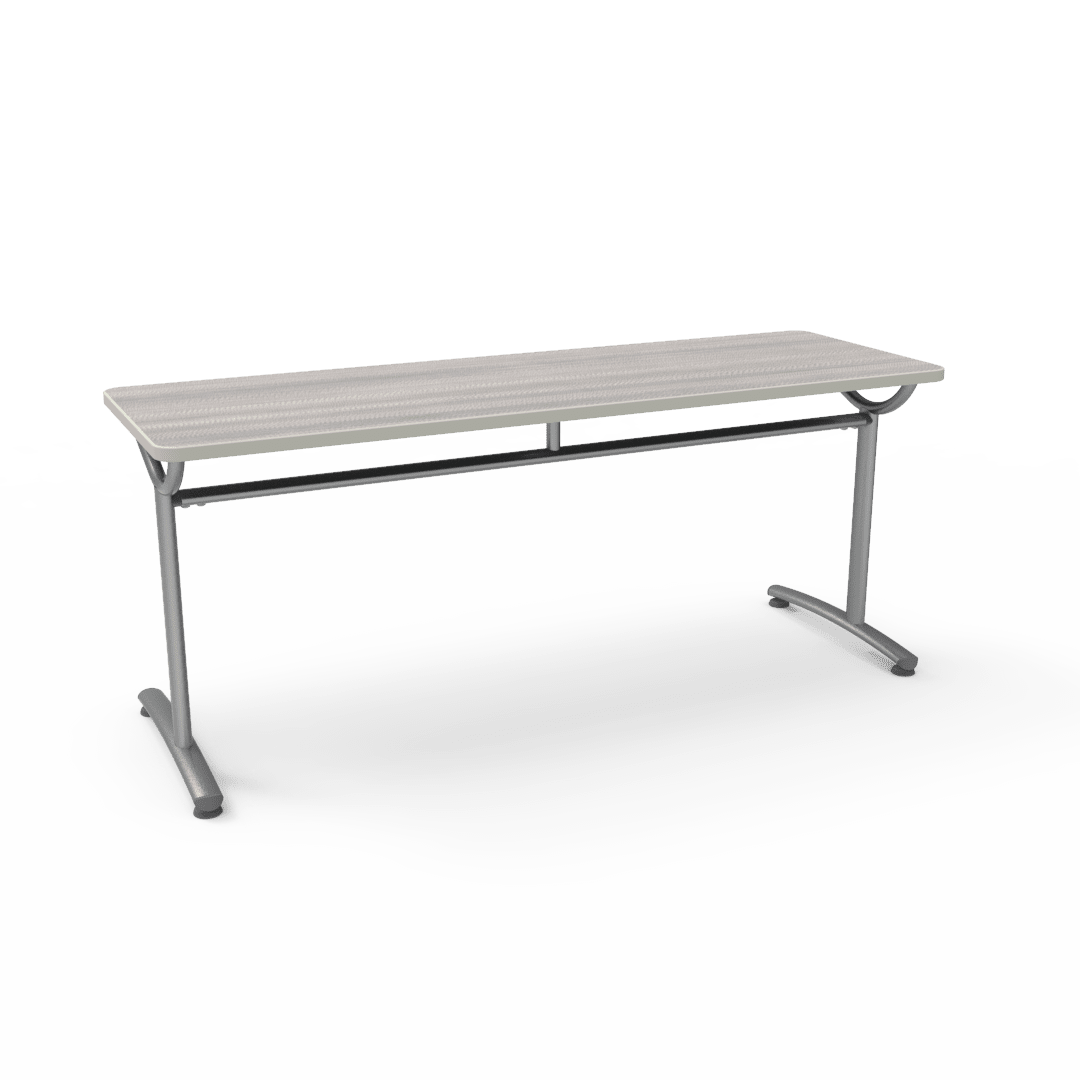 Virco TEXT Series Multi - Purpose Training Table featuring a High - Performance Laminate Top and Industrial T - Leg Base with Precision Leveling Glides 72"W x 24"D x 30"H (TABLE - TE24728Y30) - SchoolOutlet