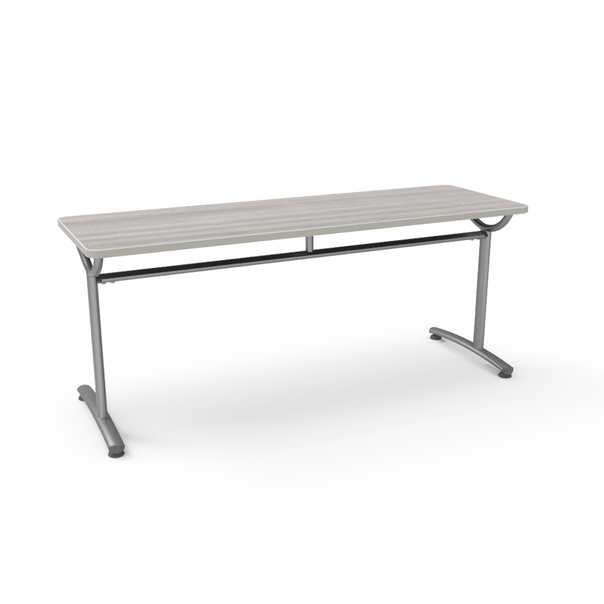 Virco TEXT Series Multi - Purpose Training Table featuring a High - Performance Laminate Top and Industrial T - Leg Base with Precision Leveling Glides 72"W x 24"D x 30"H (TABLE - TE24728Y30) - SchoolOutlet