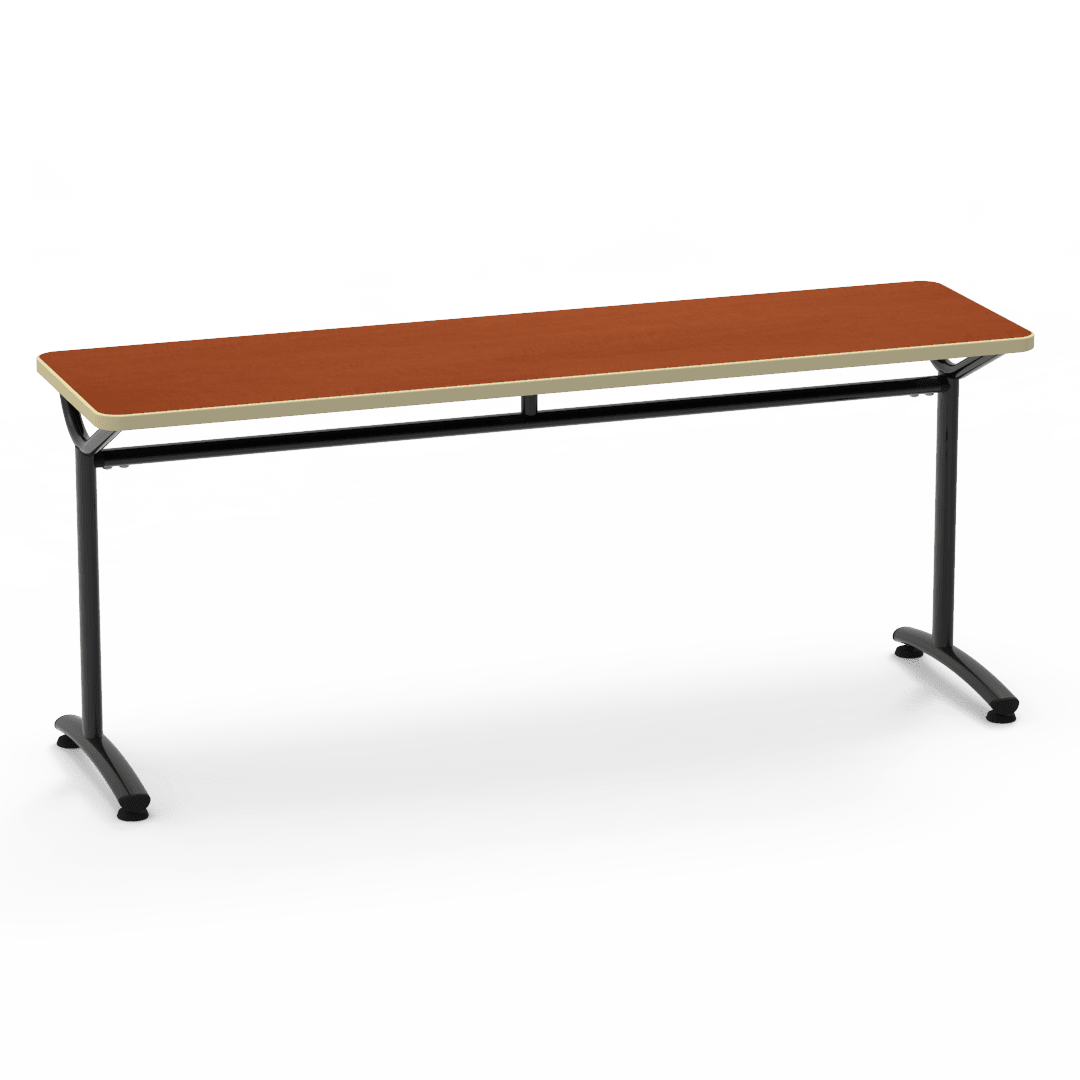 Virco TEXT Series Multi - Purpose Training Table featuring a High - Performance Laminate Top and Industrial T - Leg Base with Precision Leveling Glides 72"W x 24"D x 30"H (TABLE - TE24728Y30) - SchoolOutlet