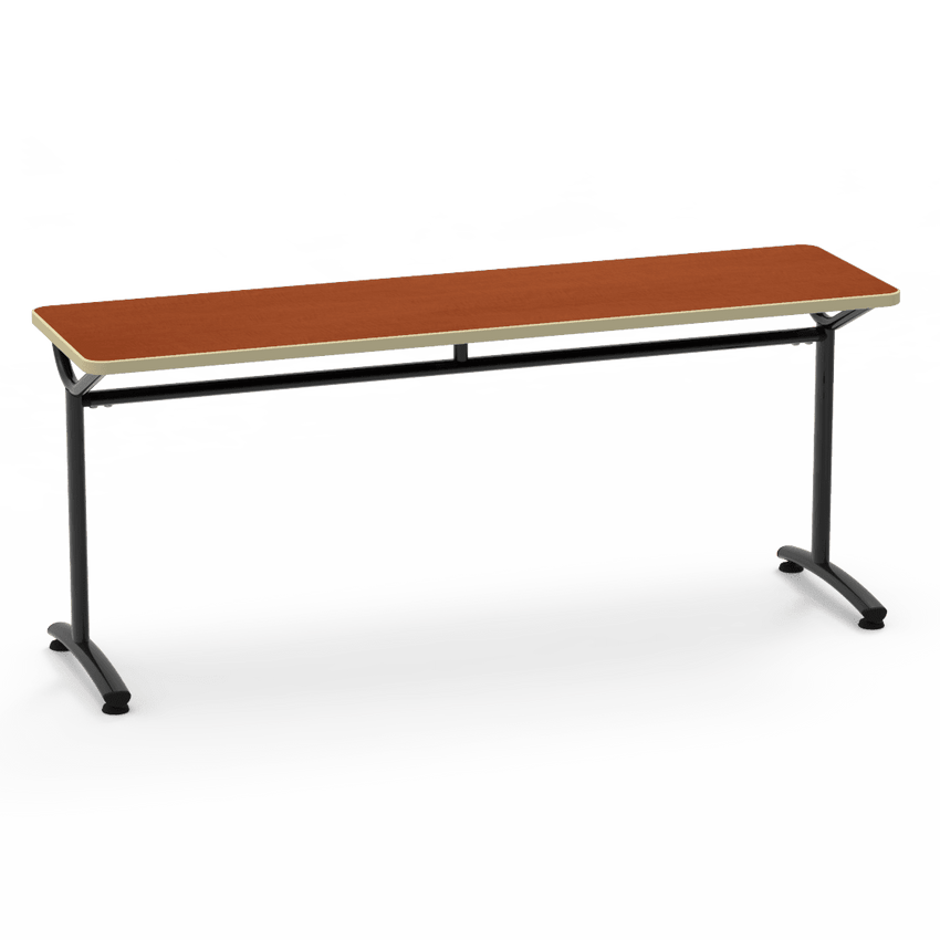 Virco TEXT Series Multi - Purpose Training Table featuring a High - Performance Laminate Top and Industrial T - Leg Base with Precision Leveling Glides 72"W x 24"D x 30"H (TABLE - TE24728Y30) - SchoolOutlet