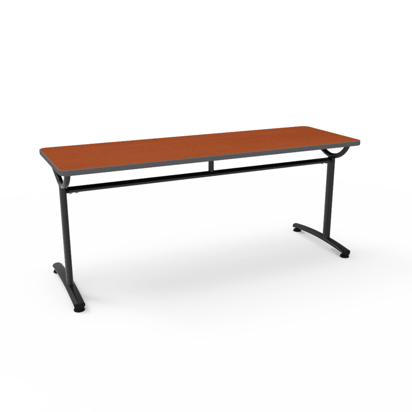 Virco TEXT Series Multi - Purpose Training Table featuring a High - Performance Laminate Top and Industrial T - Leg Base with Precision Leveling Glides 72"W x 24"D x 30"H (TABLE - TE24728Y30) - SchoolOutlet