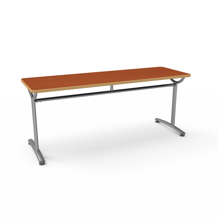 Virco TEXT Series Multi - Purpose Training Table featuring a High - Performance Laminate Top and Industrial T - Leg Base with Precision Leveling Glides 72"W x 24"D x 30"H (TABLE - TE24728Y30) - SchoolOutlet