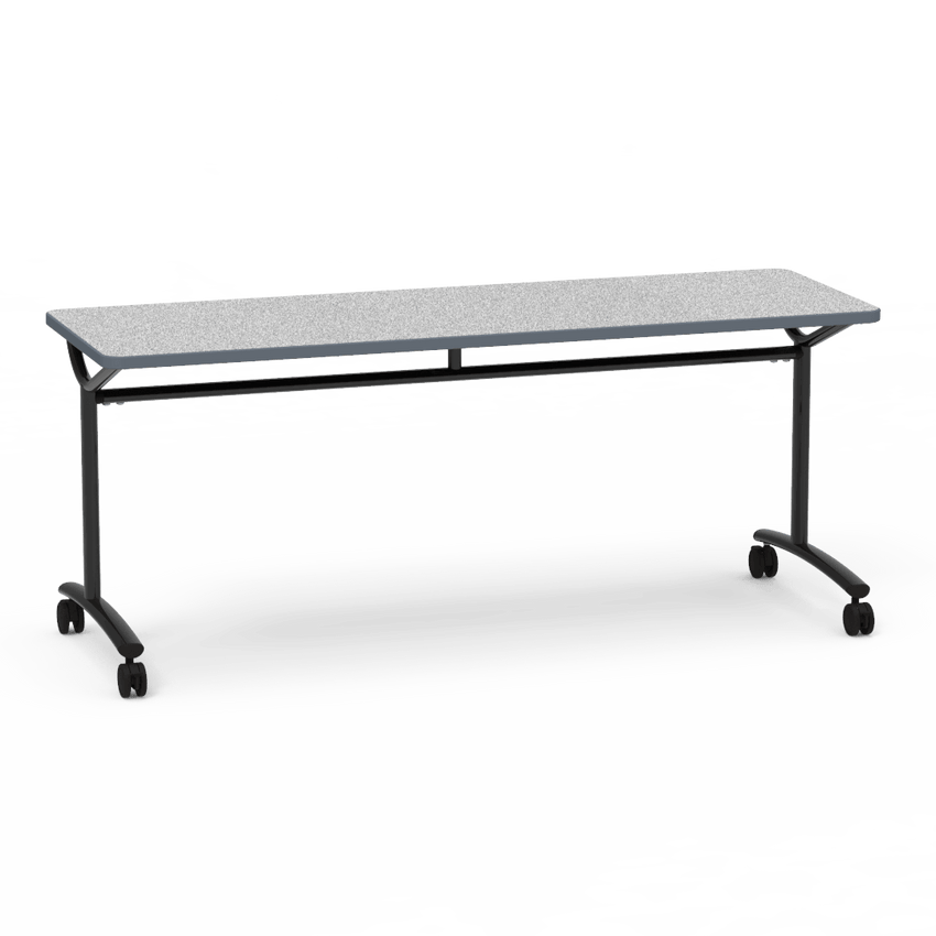 Virco TEXT Series Multi - Purpose Training Table featuring a High - Performance Laminate Top and Industrial T - Leg Base with Casters 72"W x 24"D x 30"H (TABLE - TE24728Y30C) - SchoolOutlet