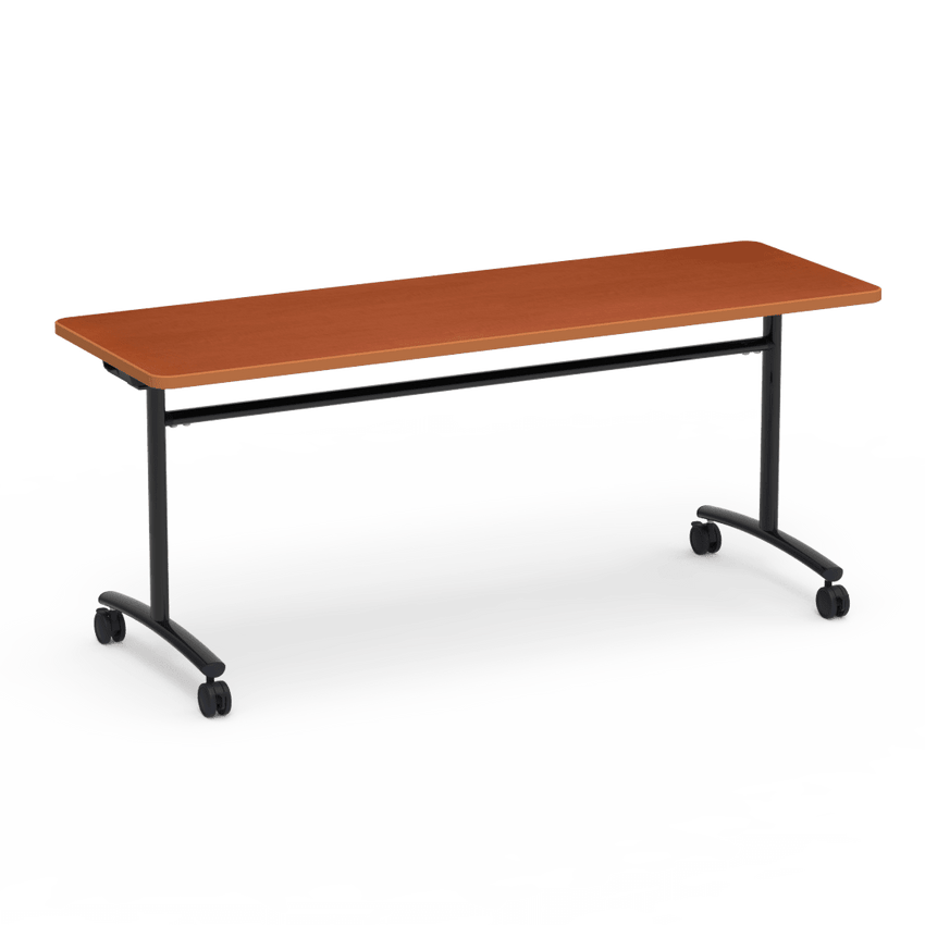 Virco TEXT Series Multi - Purpose Training Table featuring a High - Performance Laminate Top and Industrial T - Leg Base with Casters 72"W x 24"D x 30"H (TABLE - TE24728Y30C) - SchoolOutlet