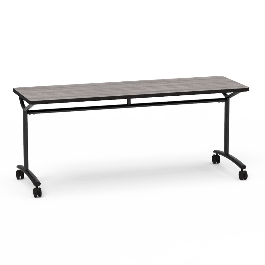 Virco TEXT Series Multi - Purpose Training Table featuring a High - Performance Laminate Top and Industrial T - Leg Base with Casters 72"W x 24"D x 30"H (TABLE - TE24728Y30C) - SchoolOutlet