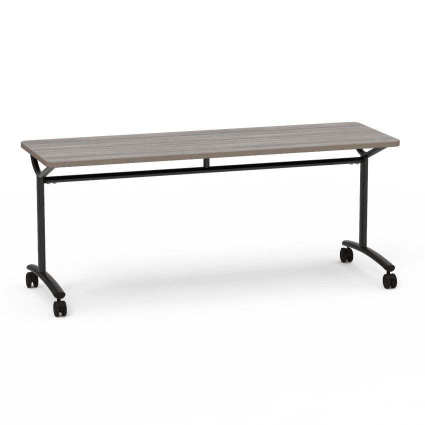 Virco TEXT Series Multi - Purpose Training Table featuring a High - Performance Laminate Top and Industrial T - Leg Base with Casters 72"W x 24"D x 30"H (TABLE - TE24728Y30C) - SchoolOutlet