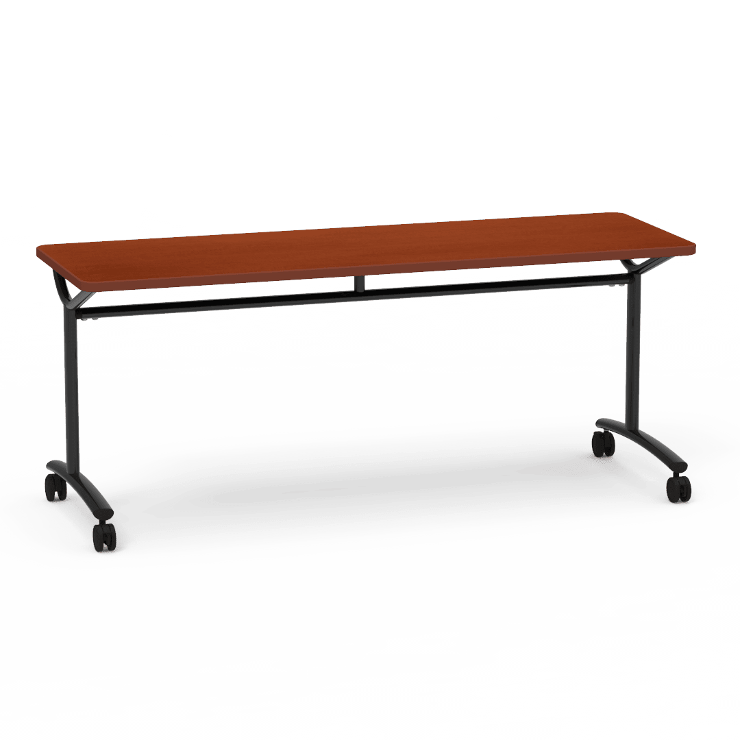 Virco TEXT Series Multi - Purpose Training Table featuring a High - Performance Laminate Top and Industrial T - Leg Base with Casters 72"W x 24"D x 30"H (TABLE - TE24728Y30C) - SchoolOutlet