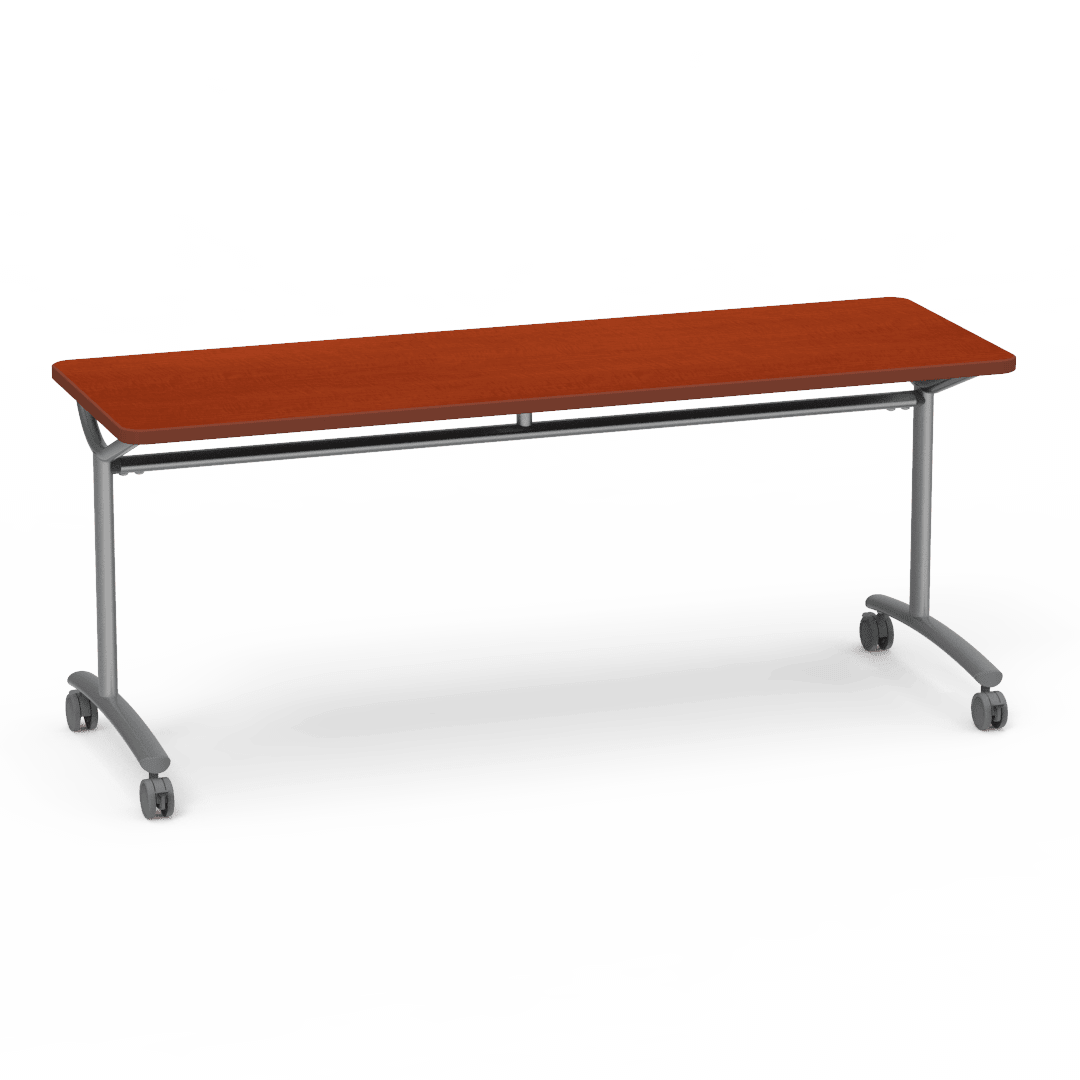 Virco TEXT Series Multi - Purpose Training Table featuring a High - Performance Laminate Top and Industrial T - Leg Base with Casters 72"W x 24"D x 30"H (TABLE - TE24728Y30C) - SchoolOutlet