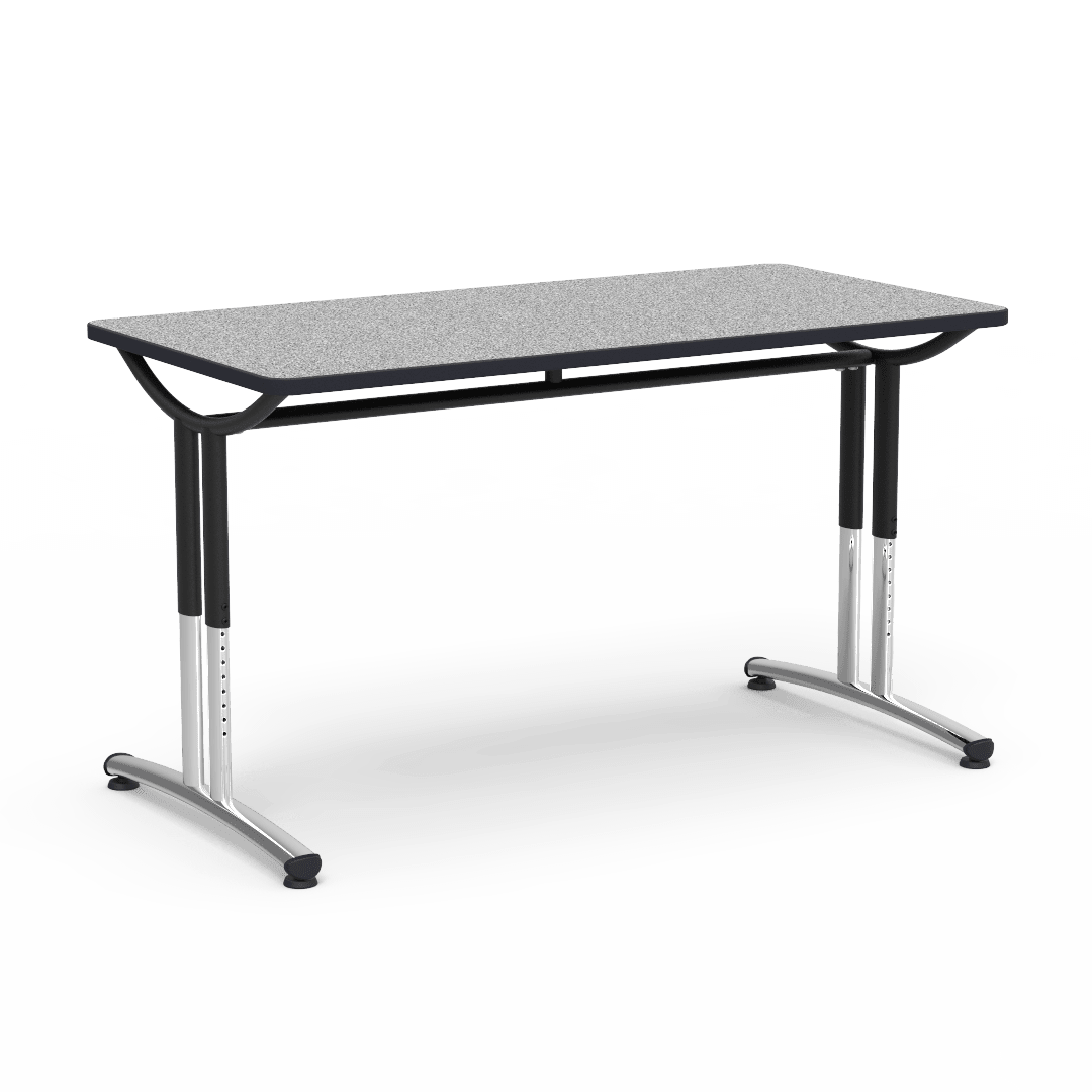 Virco TE30608DADJ - Virco TEXT Series Table, 30" x 60" x 1 - 1/8" Top, Adjustable - Height Legs 26" - 34"H - SchoolOutlet