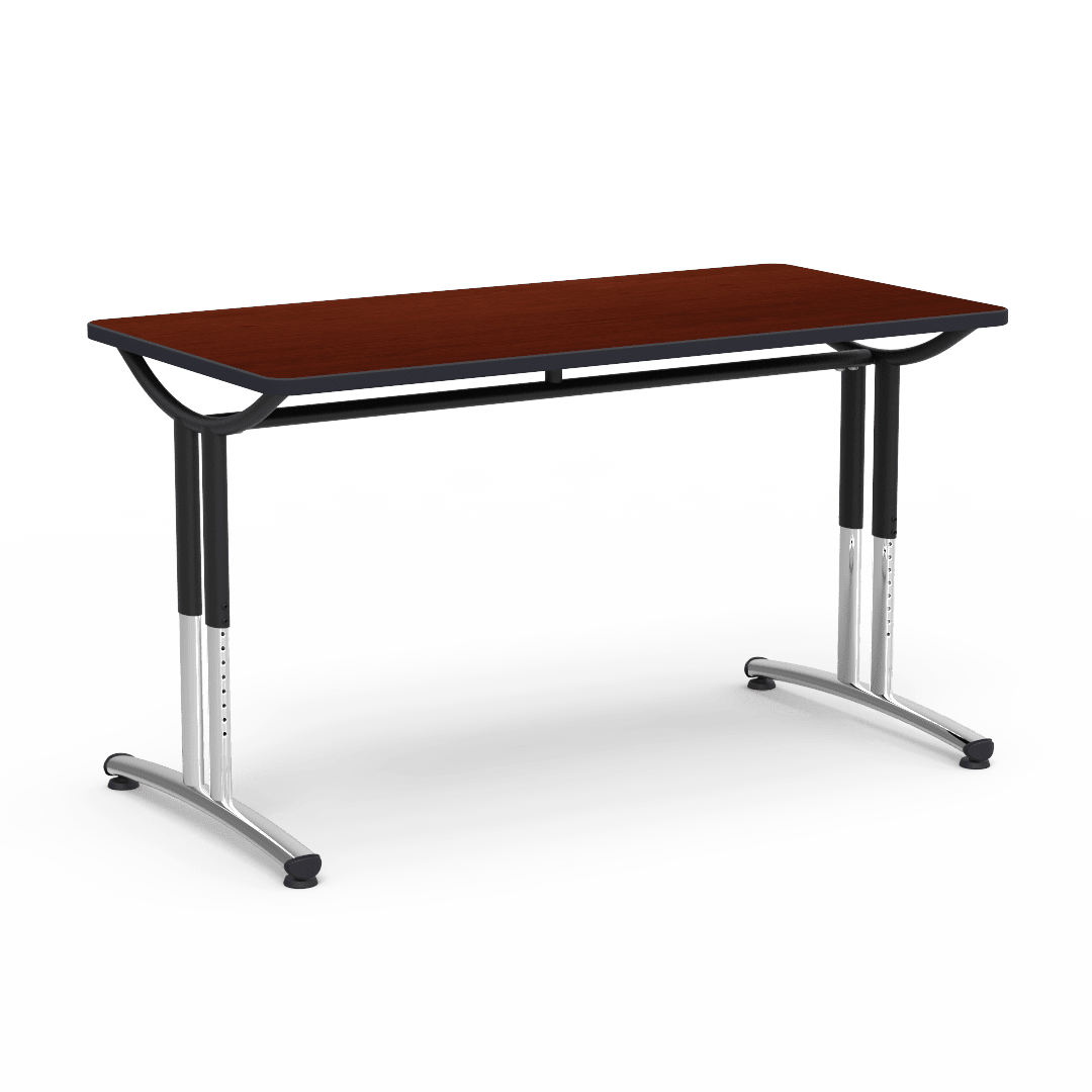 Virco TE30608DADJ - Virco TEXT Series Table, 30" x 60" x 1 - 1/8" Top, Adjustable - Height Legs 26" - 34"H - SchoolOutlet