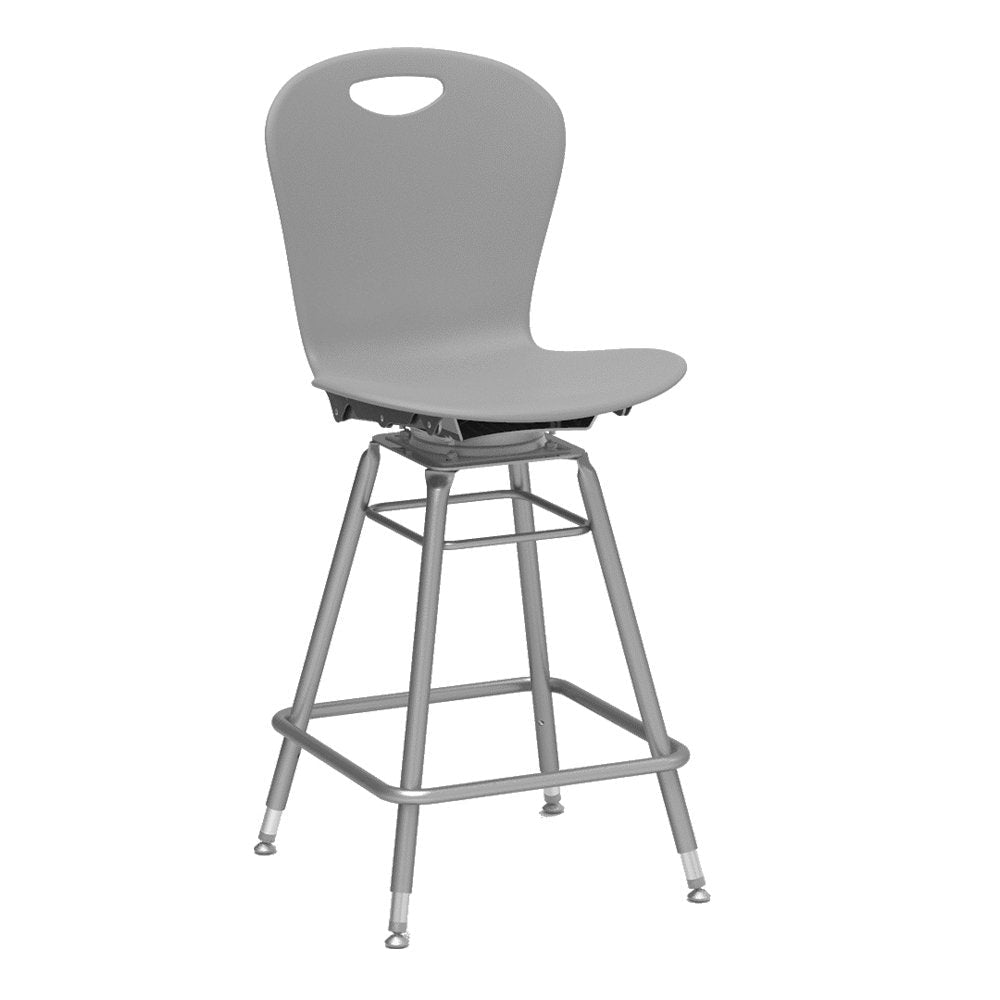 Virco Zuma Multi Purpose Adjustable Height Swivel Stool 25" - 33"H (ZU2533LSSG) - SchoolOutlet