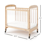 Foundations - Next Gen Serenity SafeReach Side Gate Compact Crib - Clearview (Both Ends) Natural (FOU-2538040)