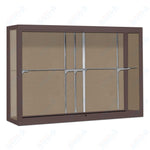 Waddell Champion 1200 Wall Case w/ Plaque Back & Anodized Aluminum Frame - 72