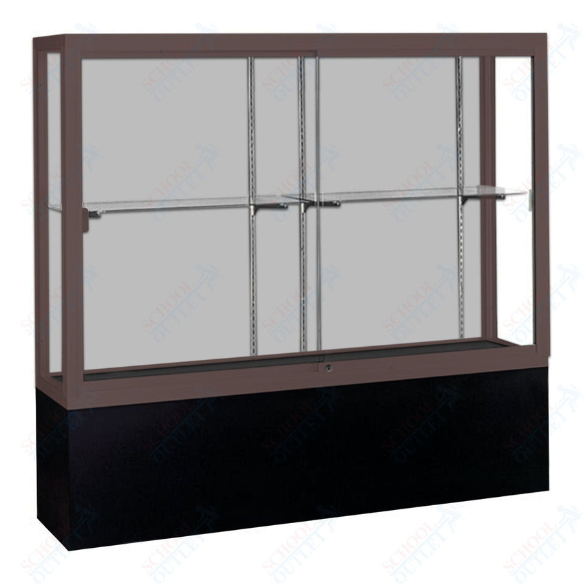 Waddell Challenger 1300 Floor Case w/ White Back & Black Laminate Base - 48"W x 66"H x 16"D(Waddell WAD - 13404 - WB) - SchoolOutlet