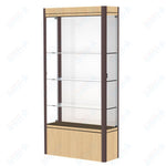 Waddell Contempo 601 Lighted Floor Case w/ White Back & Light Maple Base - 36