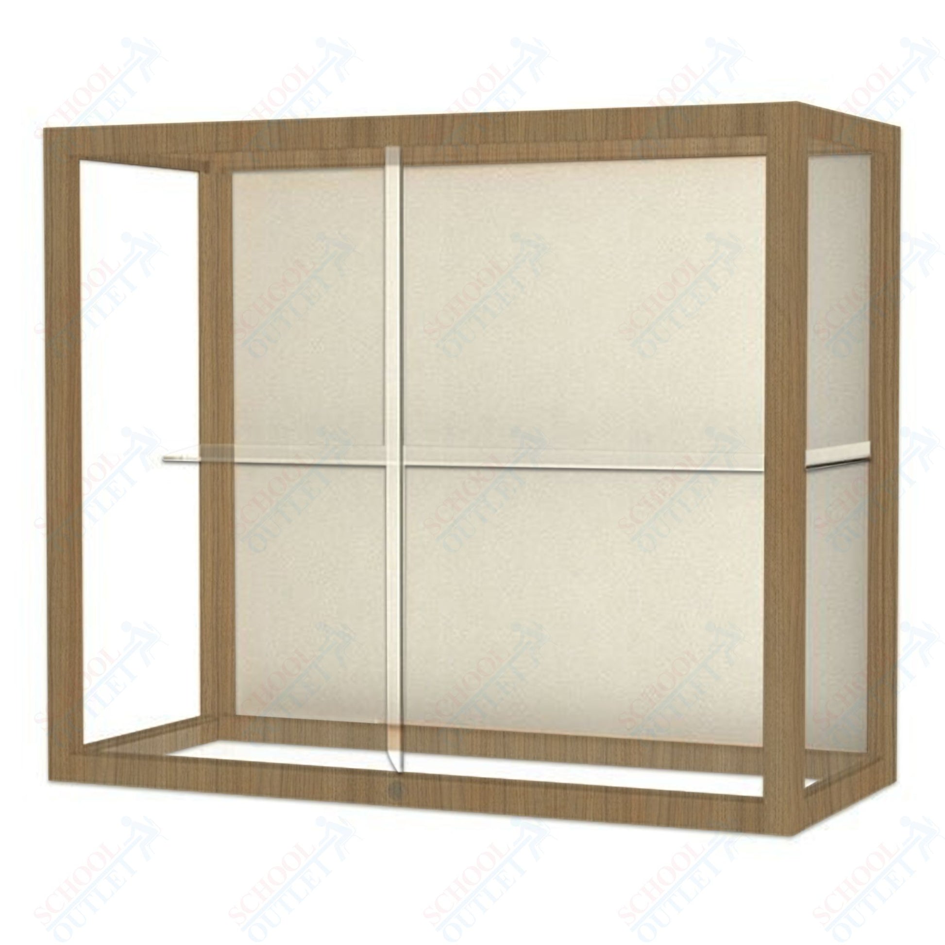 Waddell Heirloom 894 Wall or Top Case for Heritage Counter w/ Mirror Back & Hardwood Finish Frame - 36"W x 30"H x 14"D(Waddell WAD - 894M - MB) - SchoolOutlet
