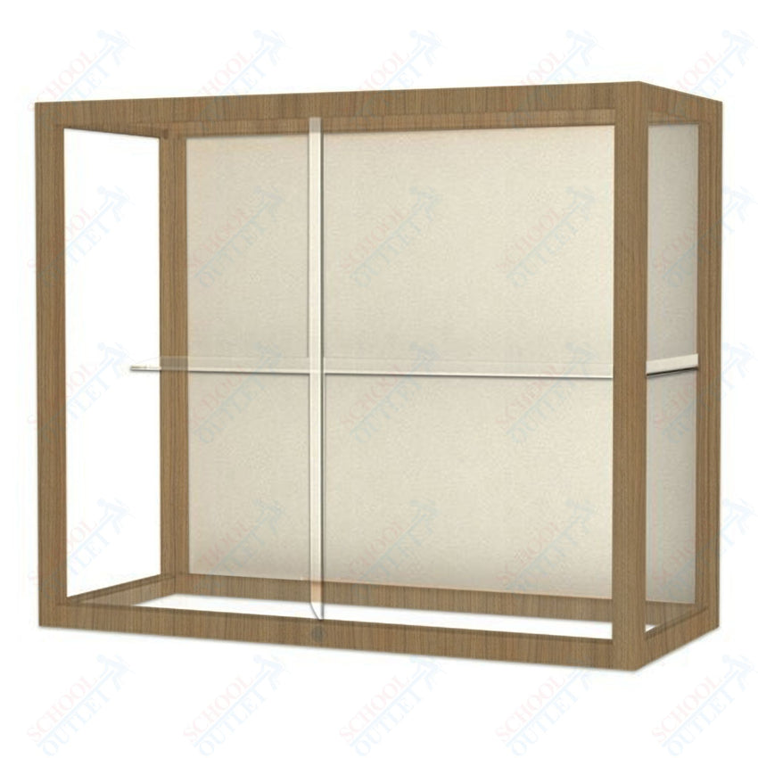 Waddell Heirloom 894 Wall or Top Case for Heritage Counter w/ Mirror Back & Hardwood Finish Frame - 36"W x 30"H x 14"D(Waddell WAD - 894M - MB) - SchoolOutlet