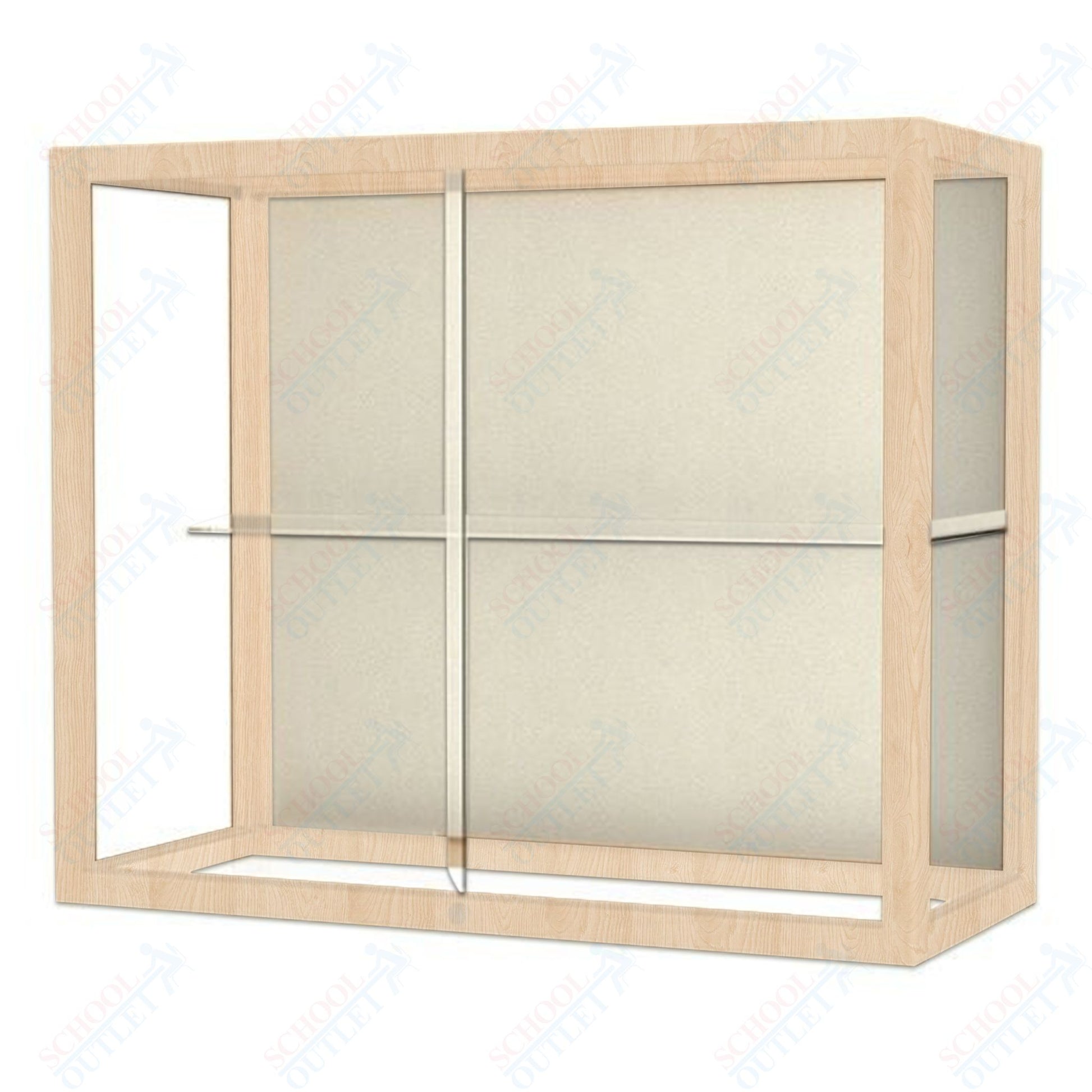 Waddell Heirloom 894 Wall or Top Case for Heritage Counter w/ Mirror Back & Hardwood Finish Frame - 36"W x 30"H x 14"D(Waddell WAD - 894M - MB) - SchoolOutlet