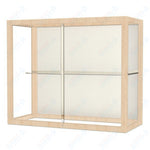 Waddell Heirloom 894 Wall or Top Case for Heritage Counter w/ White Back & Hardwood Finish Frame - 36