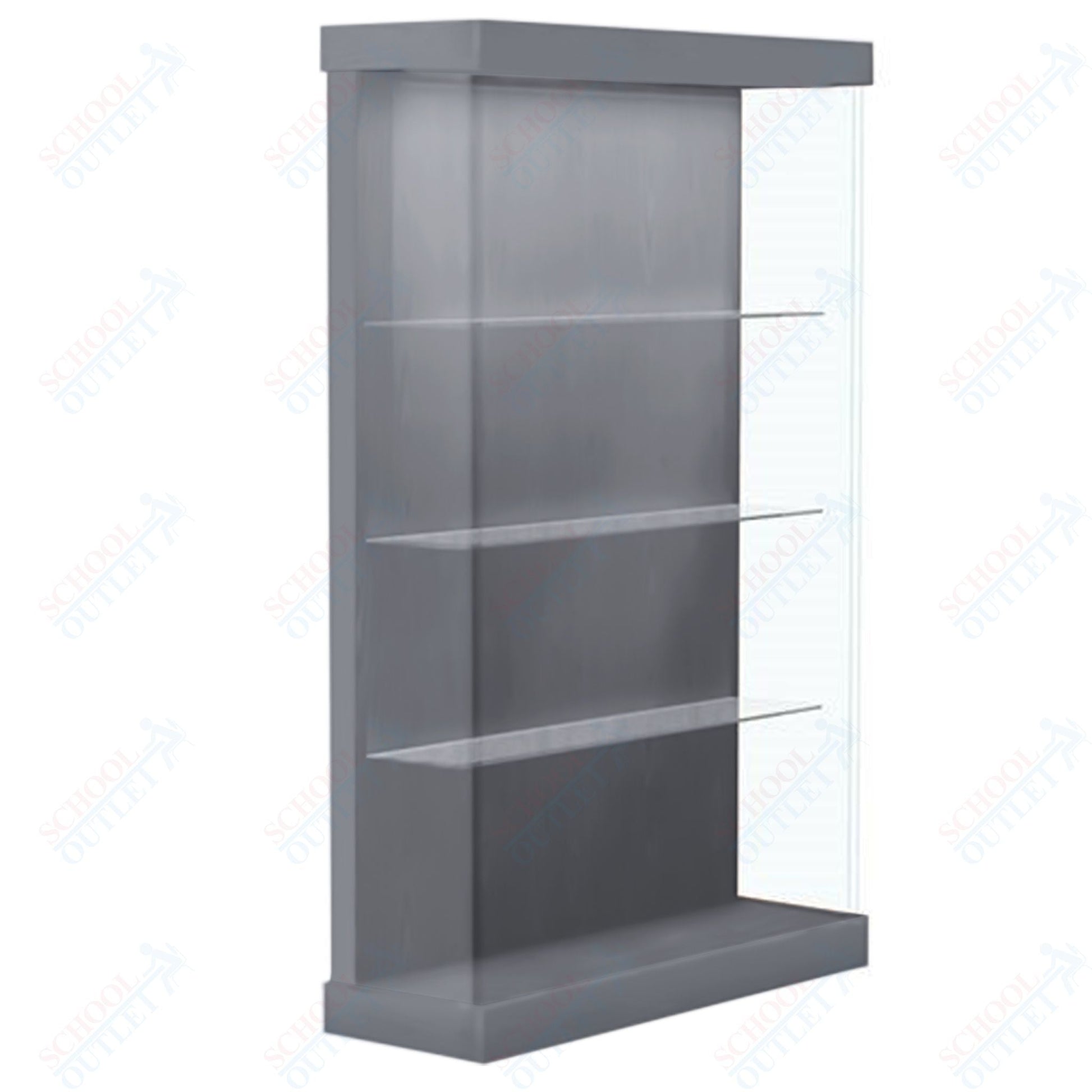 Waddell Vantage 48"W Modern Floor Case Wood Laminate - Right Sliding Door(Waddell WAD - VANT48R) - SchoolOutlet