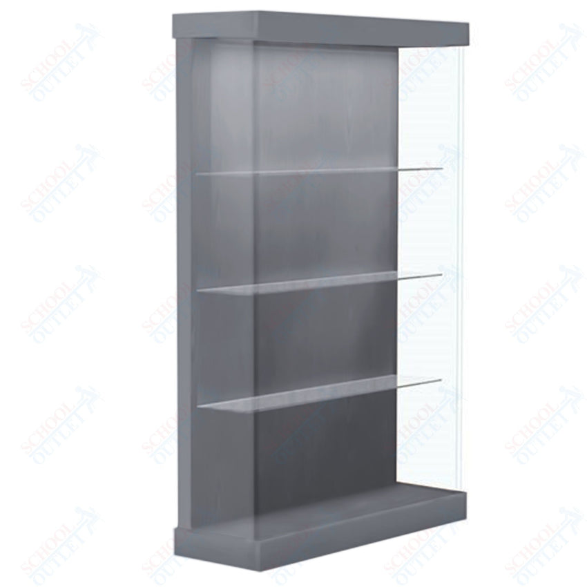 Waddell Vantage 48"W Modern Floor Case Wood Laminate - Right Sliding Door(Waddell WAD - VANT48R) - SchoolOutlet