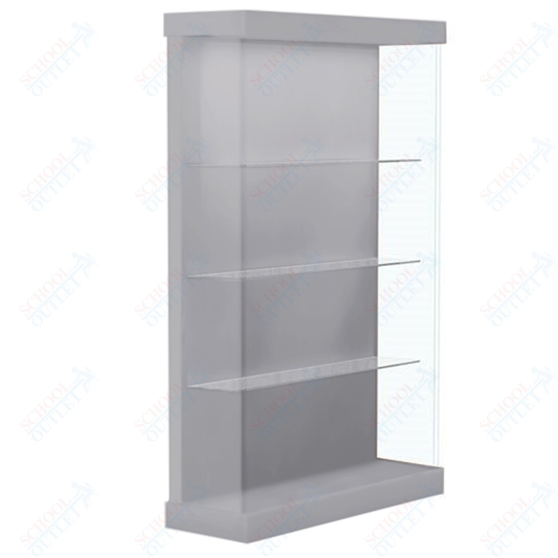 Waddell Vantage 48"W Modern Floor Case Wood Laminate - Right Sliding Door(Waddell WAD - VANT48R) - SchoolOutlet
