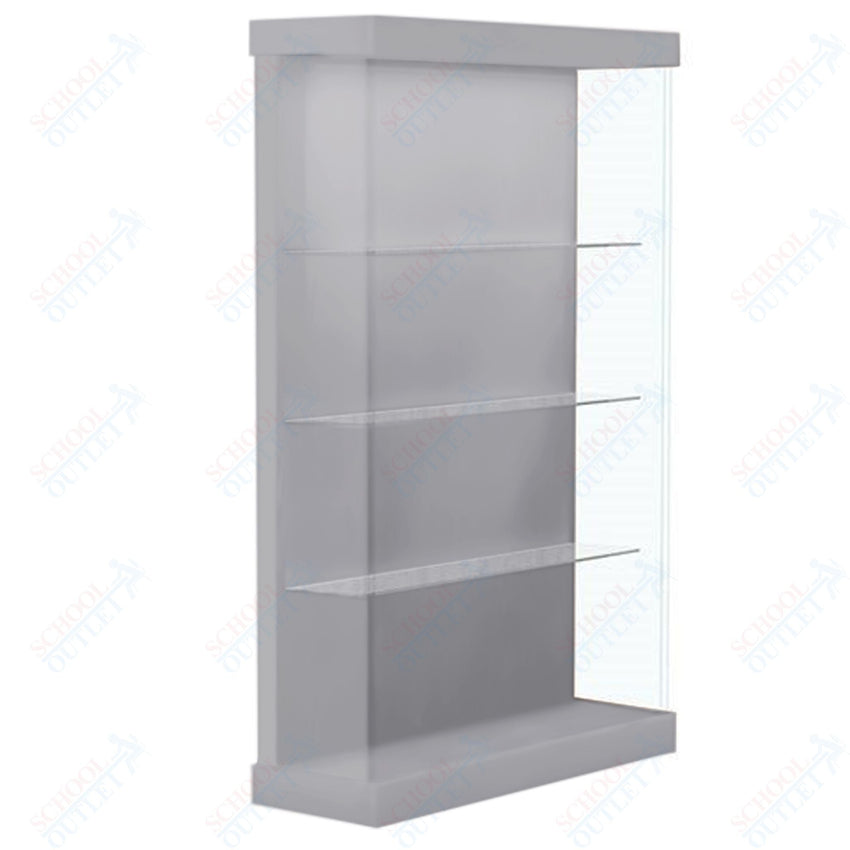 Waddell Vantage 48"W Modern Floor Case Wood Laminate - Right Sliding Door(Waddell WAD - VANT48R) - SchoolOutlet