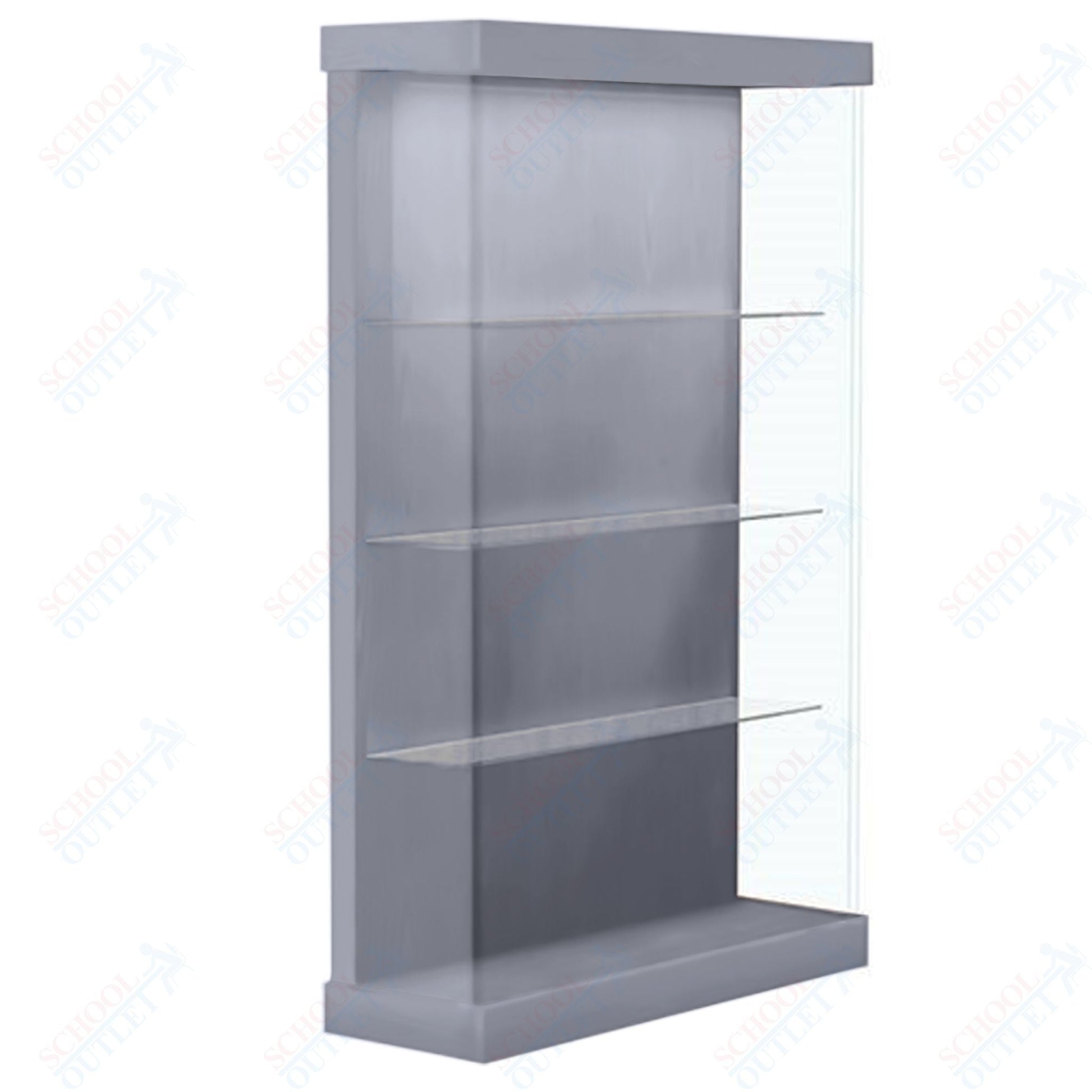 Waddell Vantage 48"W Modern Floor Case Wood Laminate - Right Sliding Door(Waddell WAD - VANT48R) - SchoolOutlet