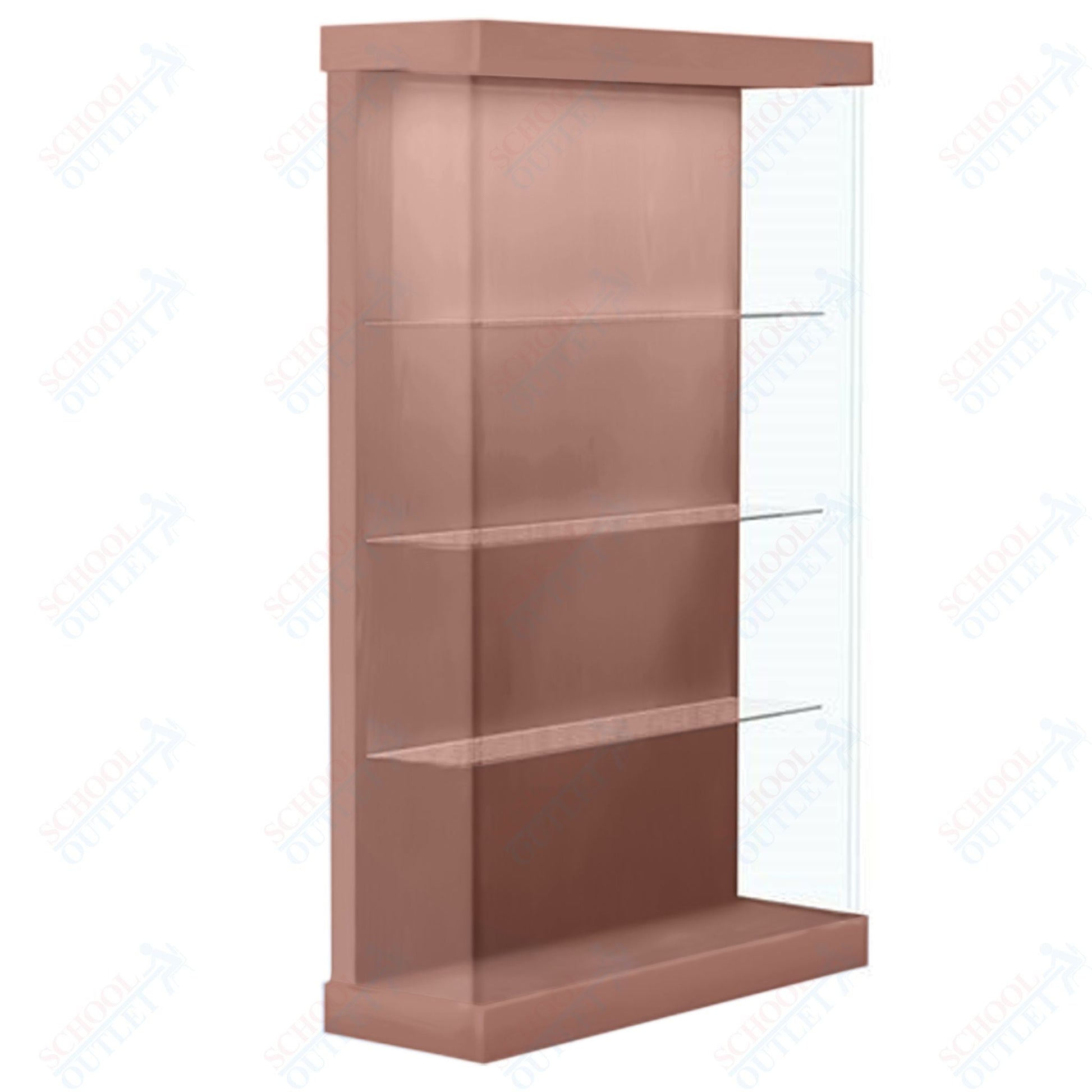 Waddell Vantage 48"W Modern Floor Case Wood Laminate - Right Sliding Door(Waddell WAD - VANT48R) - SchoolOutlet