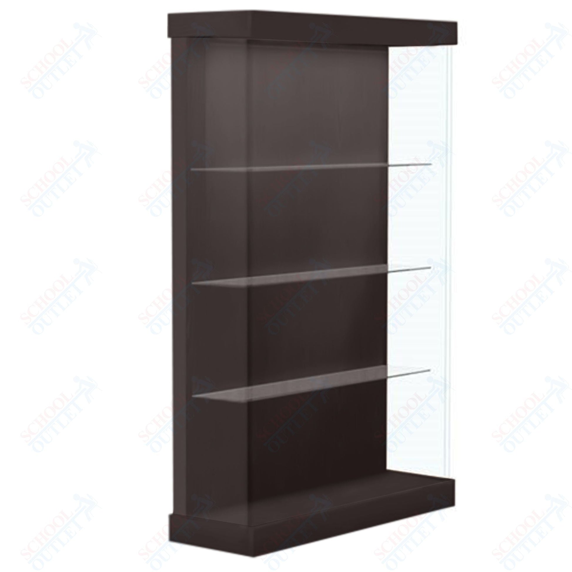 Waddell Vantage 48"W Modern Floor Case Wood Laminate - Right Sliding Door(Waddell WAD - VANT48R) - SchoolOutlet