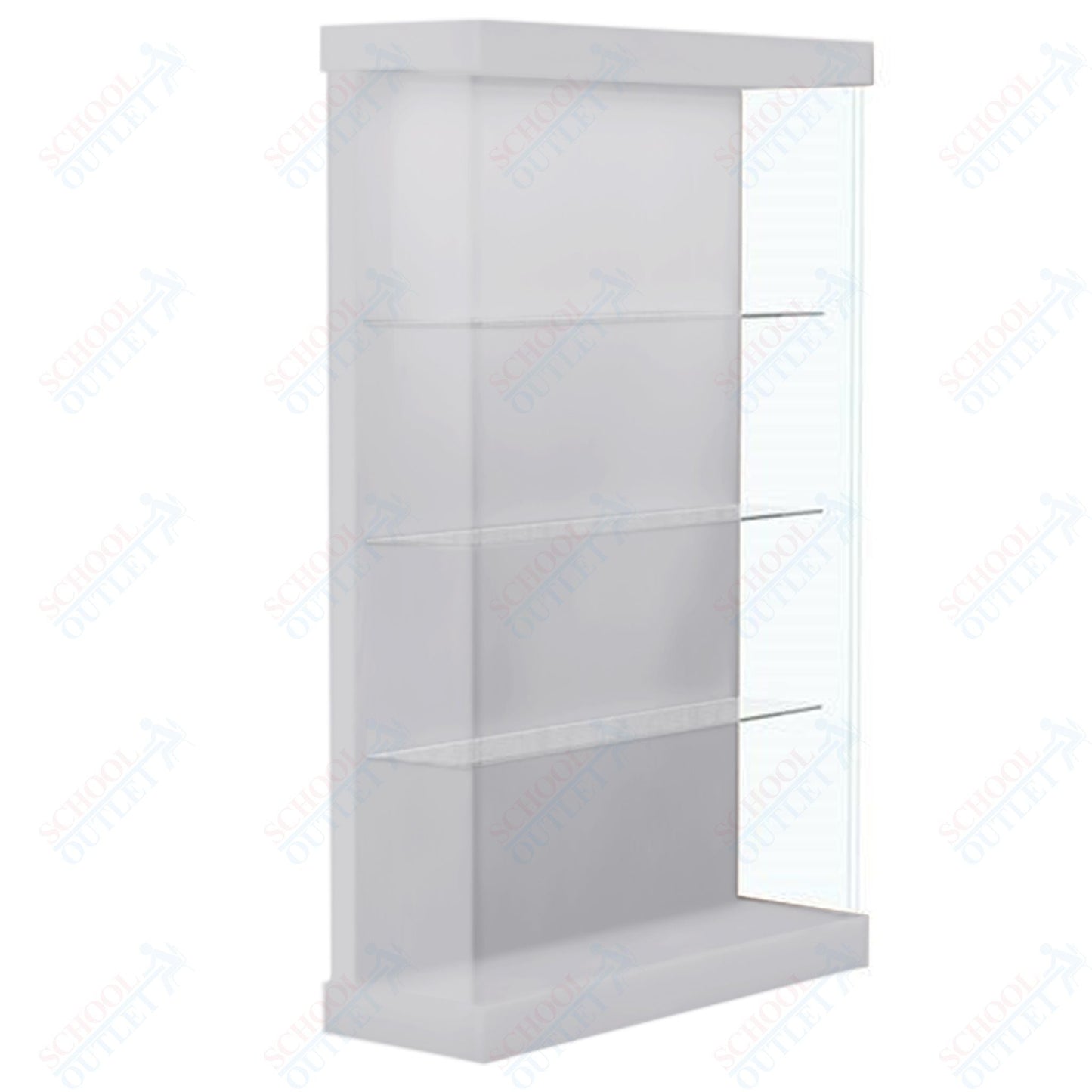 Waddell Vantage 48"W Modern Floor Case Wood Laminate - Right Sliding Door(Waddell WAD - VANT48R) - SchoolOutlet