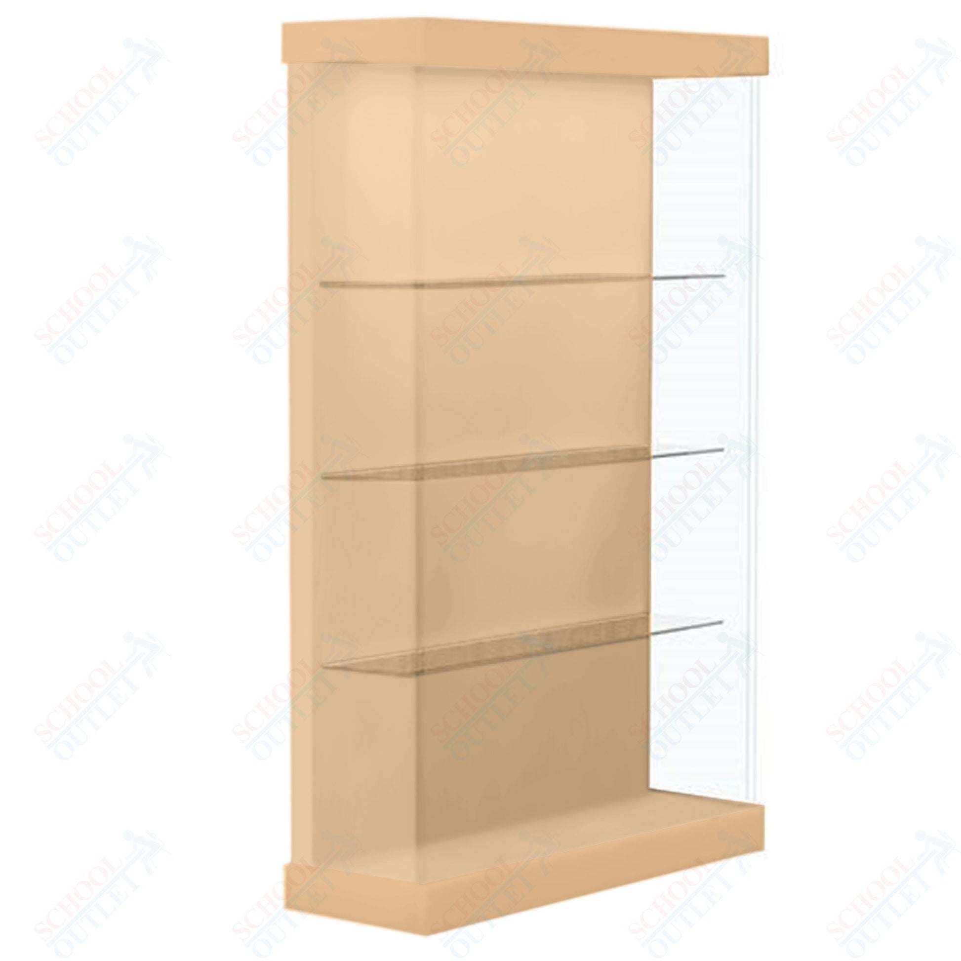Waddell Vantage 48"W Modern Floor Case Wood Laminate - Right Sliding Door(Waddell WAD - VANT48R) - SchoolOutlet