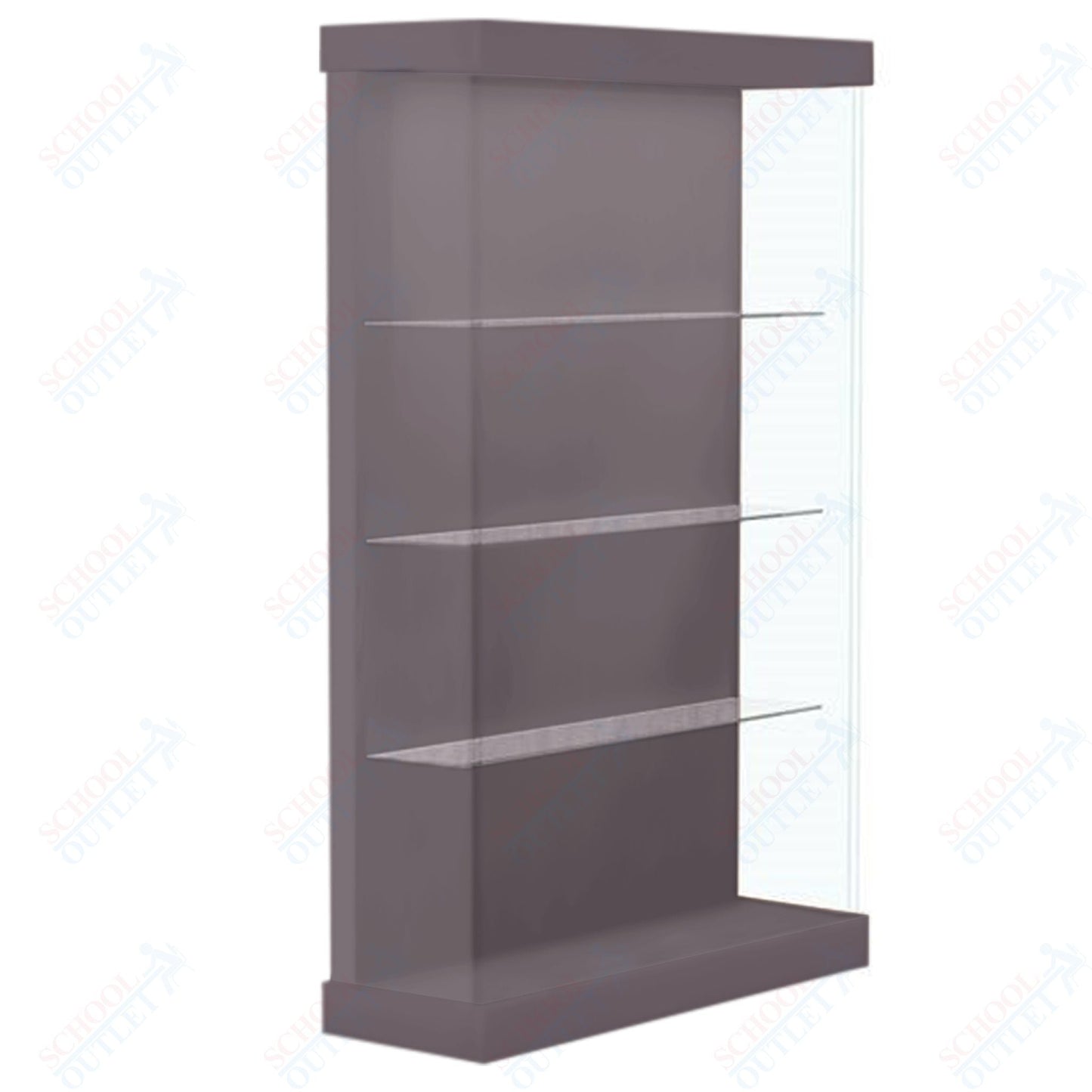 Waddell Vantage 48"W Modern Floor Case Wood Laminate - Right Sliding Door(Waddell WAD - VANT48R) - SchoolOutlet