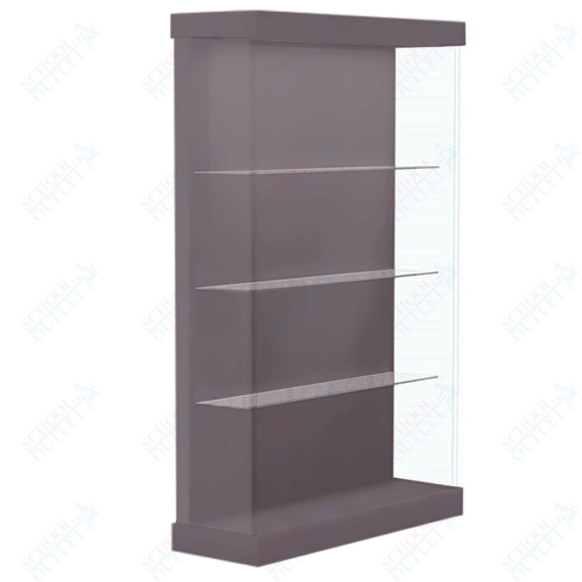 Waddell Vantage 48"W Modern Floor Case Wood Laminate - Right Sliding Door(Waddell WAD - VANT48R) - SchoolOutlet