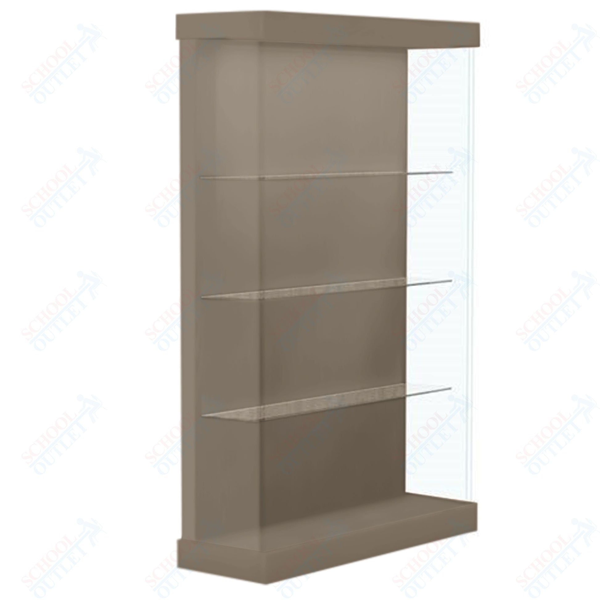 Waddell Vantage 48"W Modern Floor Case Wood Laminate - Right Sliding Door(Waddell WAD - VANT48R) - SchoolOutlet