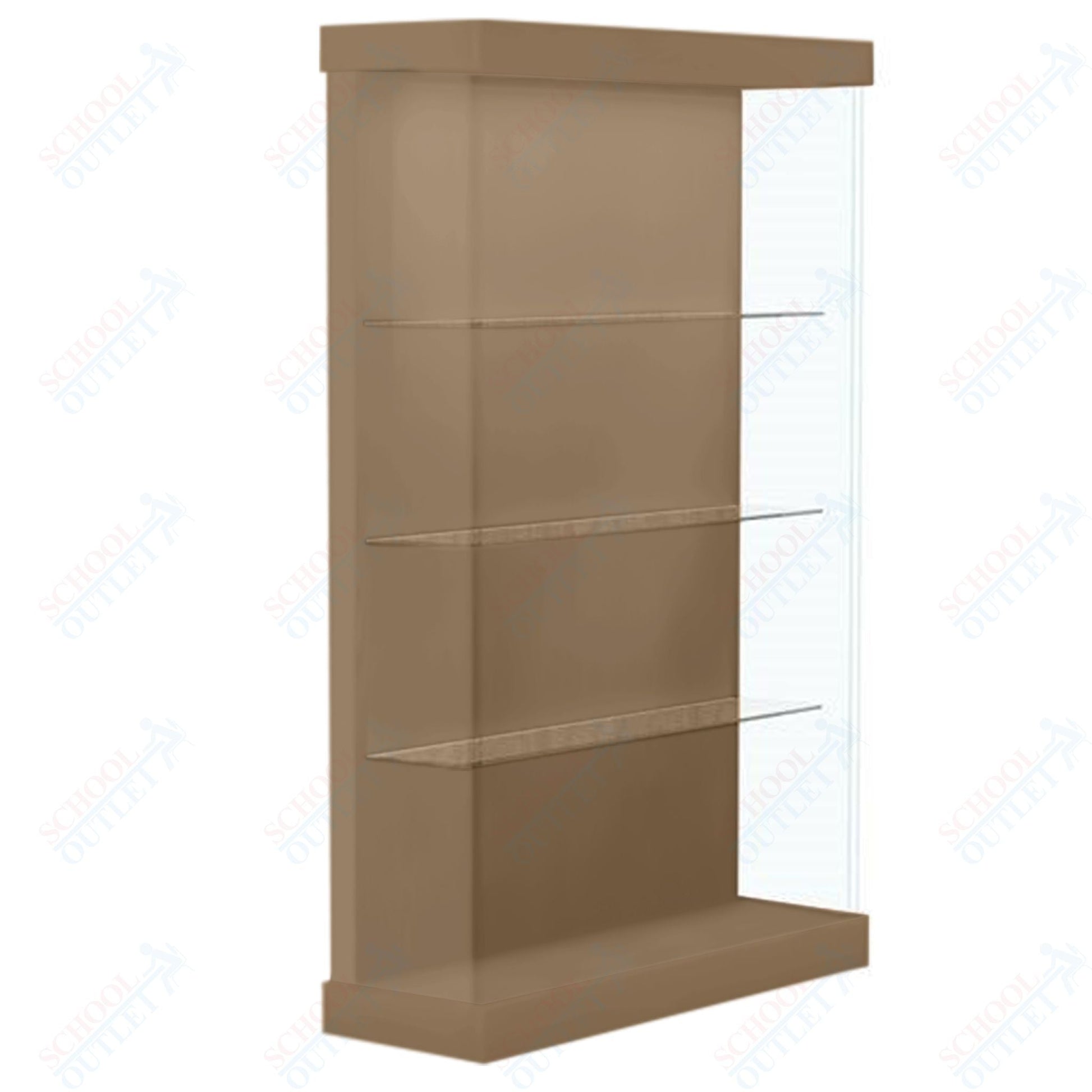 Waddell Vantage 48"W Modern Floor Case Wood Laminate - Right Sliding Door(Waddell WAD - VANT48R) - SchoolOutlet