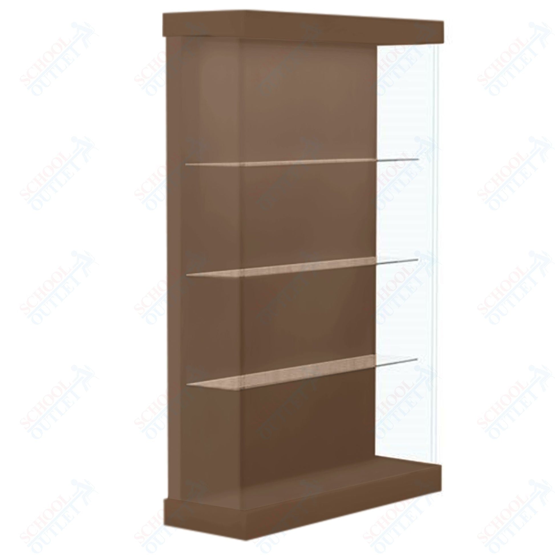 Waddell Vantage 48"W Modern Floor Case Wood Laminate - Right Sliding Door(Waddell WAD - VANT48R) - SchoolOutlet