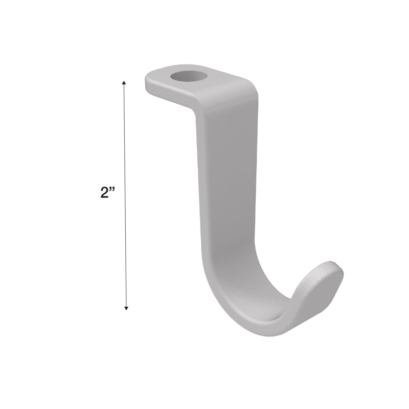 WB Manufacturing Accessory Metal 2" Backpack Hook, Silver, For Use With WB Desks and Tables (WBM - BPH) - SchoolOutlet