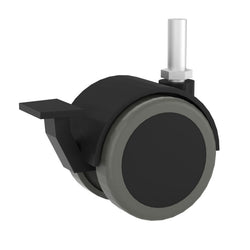 WB Manufacturing Accessory CA Set of 4 Casters, 2" Dual Wheel Soft Tread, With Brake, Raises Desks/Tables 2.11" (WBM-CA)