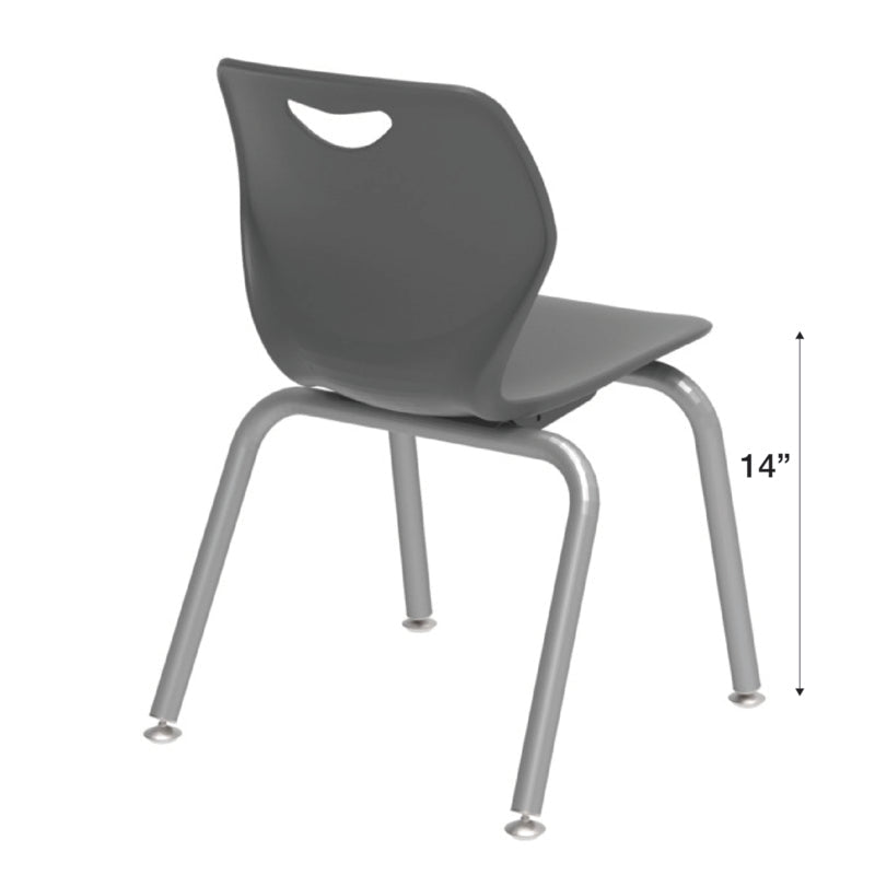 WB Manufacturing 14"H Sconnie School Stackable Chair, 4 - legged Classroom Seat with Glides (WBM - CHR14 - 4) - SchoolOutlet